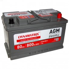 Аккумулятор DYNAMATRIX AGM / [DEK800] / 80Ah / 800А