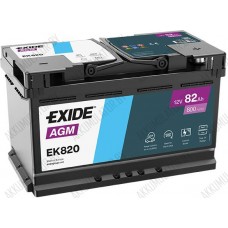 Аккумулятор Exide Hybrid AGM EK820 / 82Ah / 800А