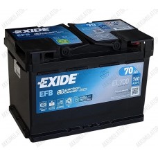 Аккумулятор Exide Start-Stop EFB / EL700 / 70Ah / 760А