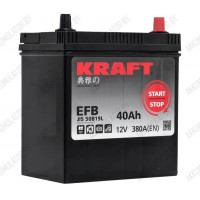 Аккумулятор Kraft EFB Asia / 40Ah / 380А