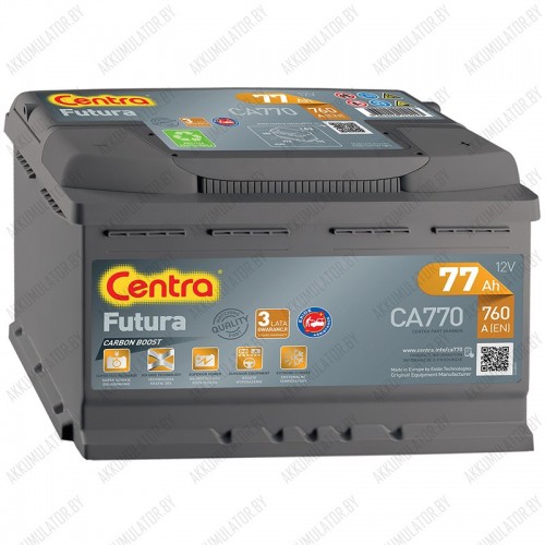 Купить Аккумулятор Centra Futura CA770 / 77Ah / 760А в Минске