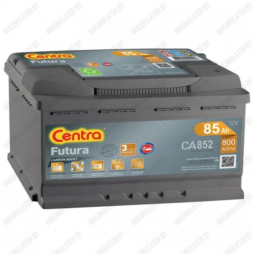 Купить Аккумулятор Centra Futura CA852 / Низкий / 85Ah / 800А в Минске