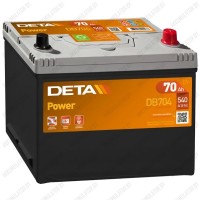 Аккумулятор DETA Power DB704 / 70Ah / 540А / Asia / Прямая полярность
