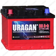 Аккумулятор Uragan 60 Ah / 500А / Прямая полярность